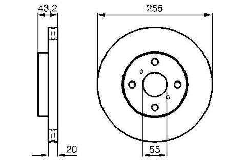 Toyota Yaris 1.0 1999-2005 Bosch Ön Disk 2 Adet