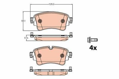 Audi A5 2.0TDI 2016-2018 TRW Arka Balata NETPAR22308
