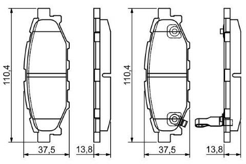 Subaru XV 1.6 2011-2017 Bosch Arka Balata WVA24271