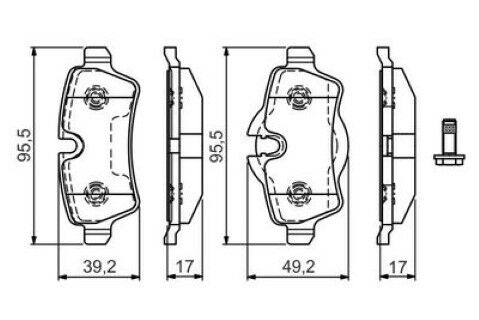 Mini Cooper CLubman R55 1.6 2007-2014 Bosch Arka Balata 24290