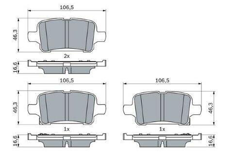 Opel Astra K 1.6 2015-2022 Bosch Arka Balata NETPAR22129