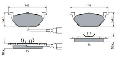 Volkswagen Polo 1.9TDI 2001-2005 Bosch Ön Balata NETPAR23130
