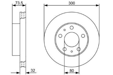 Fiat Ducato 130 MJ 2.3 2011-2016 Bosch Ön Disk 299.7 mm 2 Adet