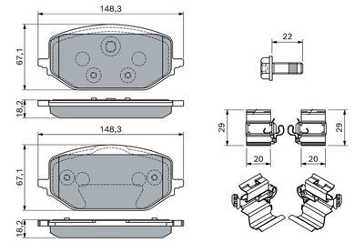 Opel Astra L 1.2 2022-2025 Bosch Ön Balata NETPAR26588