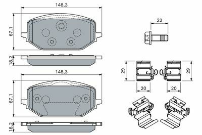 Opel Astra L 1.5D 2021-2023 Bosch Ön Balata NETPAR26588