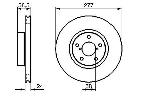 Subaru Impreza 2.5 2001-2005 Bosch Ön Disk 277mm 2 Adet