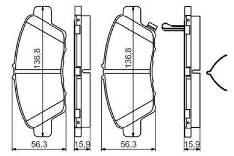 Honda Jazz 1.4 2008-2015 Bosch Ön Balata NETPAR24979