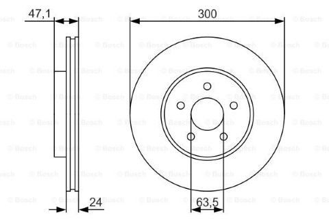 Jaguar X-Type 2.0D 2003-2011 Bosch Ön Disk 300mm 2 Adet