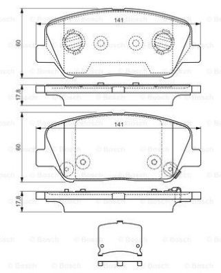 Hyundai i30 1.6GDI 2011-2017 Bosch Ön Balata WVA24915