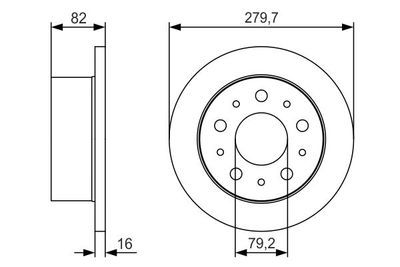 Citroen Jumper 2.2HDi 2002-2006 Bosch Arka Disk 279mm 2 Adet