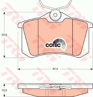 Citroen C3 1.4 2009-2016 TRW Arka Balata