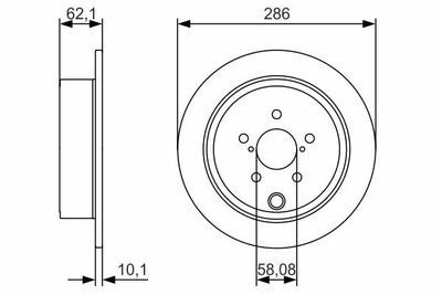 Subaru Forester 2.0TD 2007-2012 Bosch Arka Disk 286mm 2 Adet