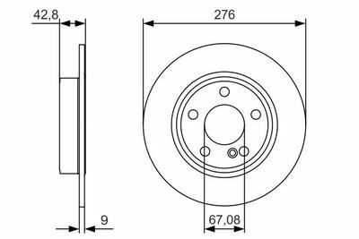 Mercedes A Serisi (176) A160 1.6	 2015-2018 Bosch Arka Disk 276mm 2 Adet