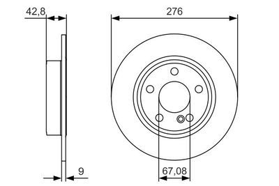 Mercedes A Serisi (176) A180CDI 1.5	 2012-2015 Bosch Arka Disk 276mm 2 Adet