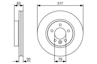 Land Rover Discovery 4 3.0TDV6 2009-2012 Bosch Ön Disk 317x30mm 2 Adet