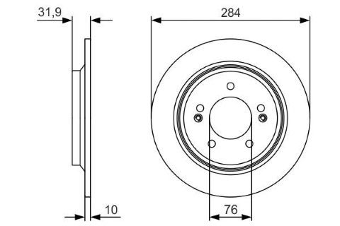 Hyundai i30 1.4 2017-2019 Bosch Arka Disk 2 Adet