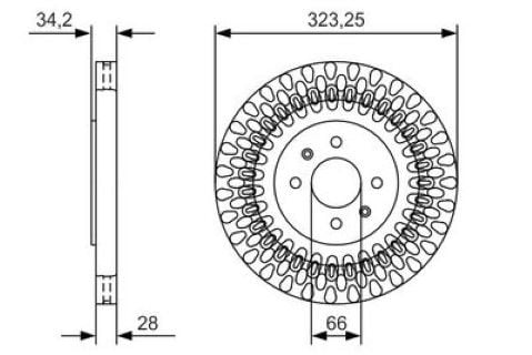 Peugeot 208 1.2 2012-2018 Bosch Ön Disk 323mm 2 Adet