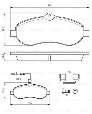 Peugeot Expert 1.6HDi 2007-2009 Bosch Ön Balata
