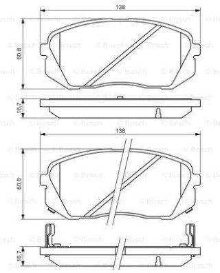 Hyundai Tucson 1.6T-GDI 2015-2018 Bosch Ön Balata NETPAR24501