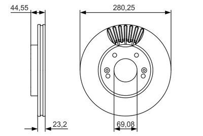 Kia Ceed 1.6 2012-2015 Bosch Ön Disk 280mm 2 Adet