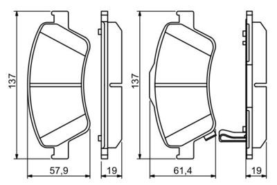 Toyota Corolla 1.4D4D 2006-2013 Bosch Ön Balata 24122