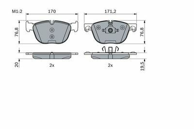 BMW X5 F15 sD 25d 2.0 2013-2018 Bosch Ön Balata