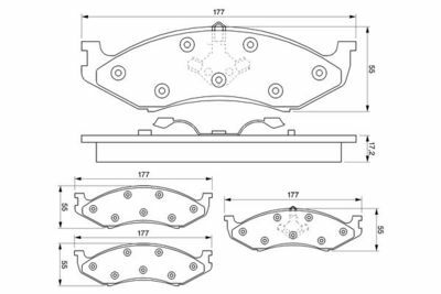 Jeep Cherokee (XJ) 4.0 1993-2002 Bosch Ön Balata 21822