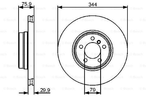 Land Rover Range Rover 3 3.0Td6 2002-2006 Bosch Ön Disk 344mm 2 Adet