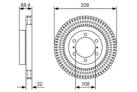 Toyota Land Cruiser 2.8 D-4D Prado	 2015-2017 Bosch Ön Disk 2 Adet