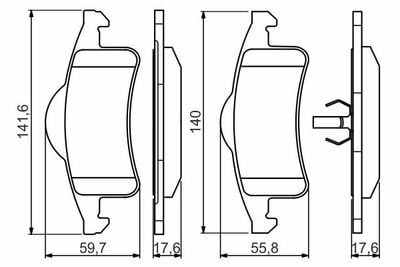 Jeep G. Cherokee (WG) 3.1TD 2000-2002 Bosch Arka Balata NETPAR23338