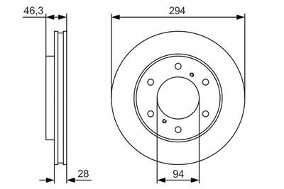 Mitsubishi L200 2.5DI-D 2005-2015 Bosch Ön Disk 294mm 2 Adet