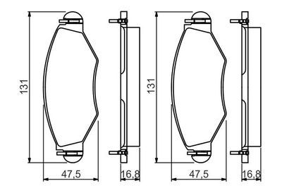 Peugeot 206 1.6 1998-2007 Bosch Ön Balata NETPAR23597