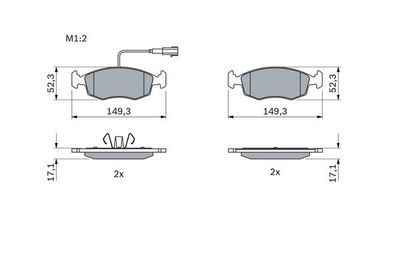 Fiat 500 1.2 2013-2010 Bosch Ön Balata NETPAR25323