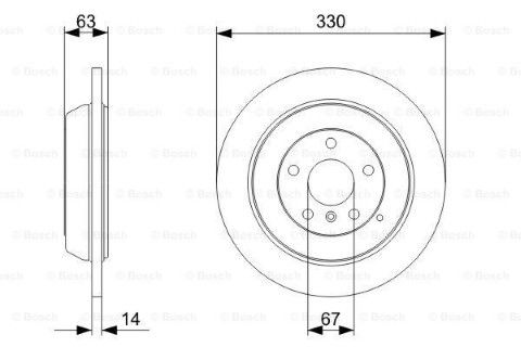 Mercedes ML Serisi (164) ML320CDI 3.0	 2005-2009 Bosch Arka Disk 2 Adet
