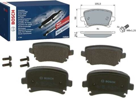 Audi A4 2.0TDI 2006-2008 Bosch Arka Balata NETPAR23914