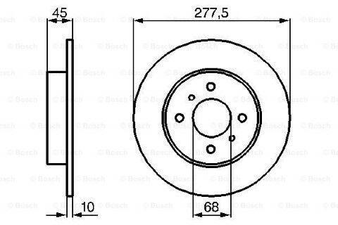 Nissan Primera 1.8 1999-2001 Bosch Arka Disk 2 Adet