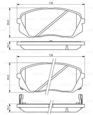 Hyundai ix35 1.6GDI 2010-2015 Bosch Ön Balata NETPAR24501