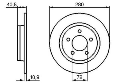 Mazda 5 2.0D 2005-2010 Bosch Arka Disk 2 Adet