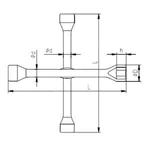 Bijon Anahtarı Dörtlü İstavroz Tip 17mm/19mm/21mm/22mm