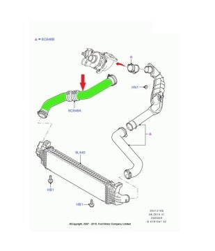 Ford Focus Mondeo Kuga Turbo İntercooler Hortumu 2.0 Motor