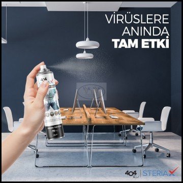 404 Steriax Antibakteriyel Ev Ve Ofis Dezenfektan Spreyi 500ml %70 Alkol