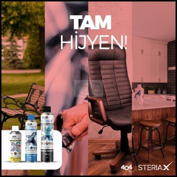 404 Steriax Antibakteriyel El Dezenfektan Spreyi 100ml %70 Alkol