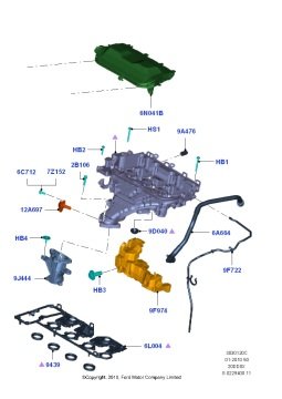 Focus C-Max  Mondeo Motor Üst Koruma Kapak 2.0 Tdcı Dw10c