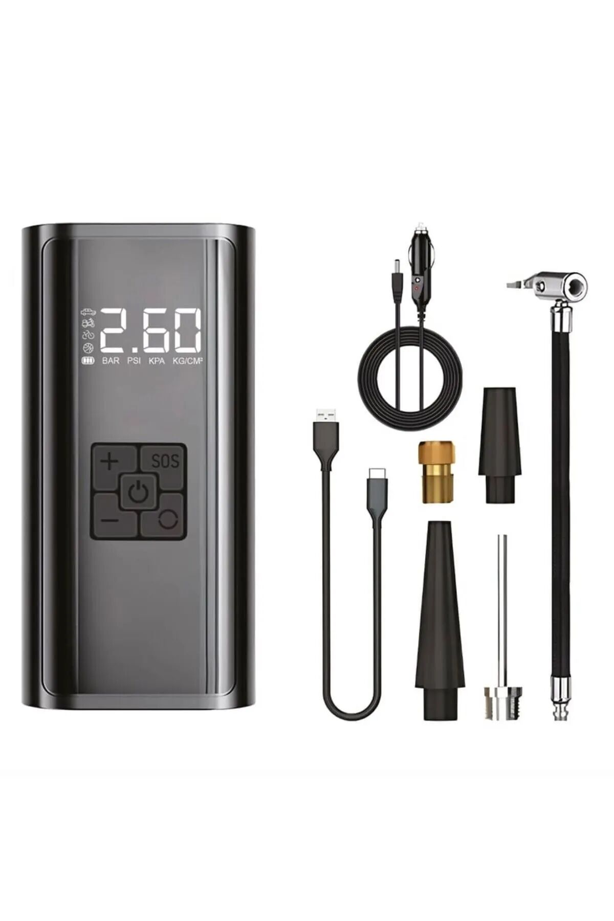 Carub Mini  Hava Kompresörü Kablosuz - Dijital / 60 W
