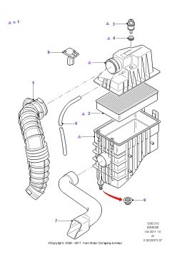 Ford Transit Hava Filtre Hortumu 2001-2012