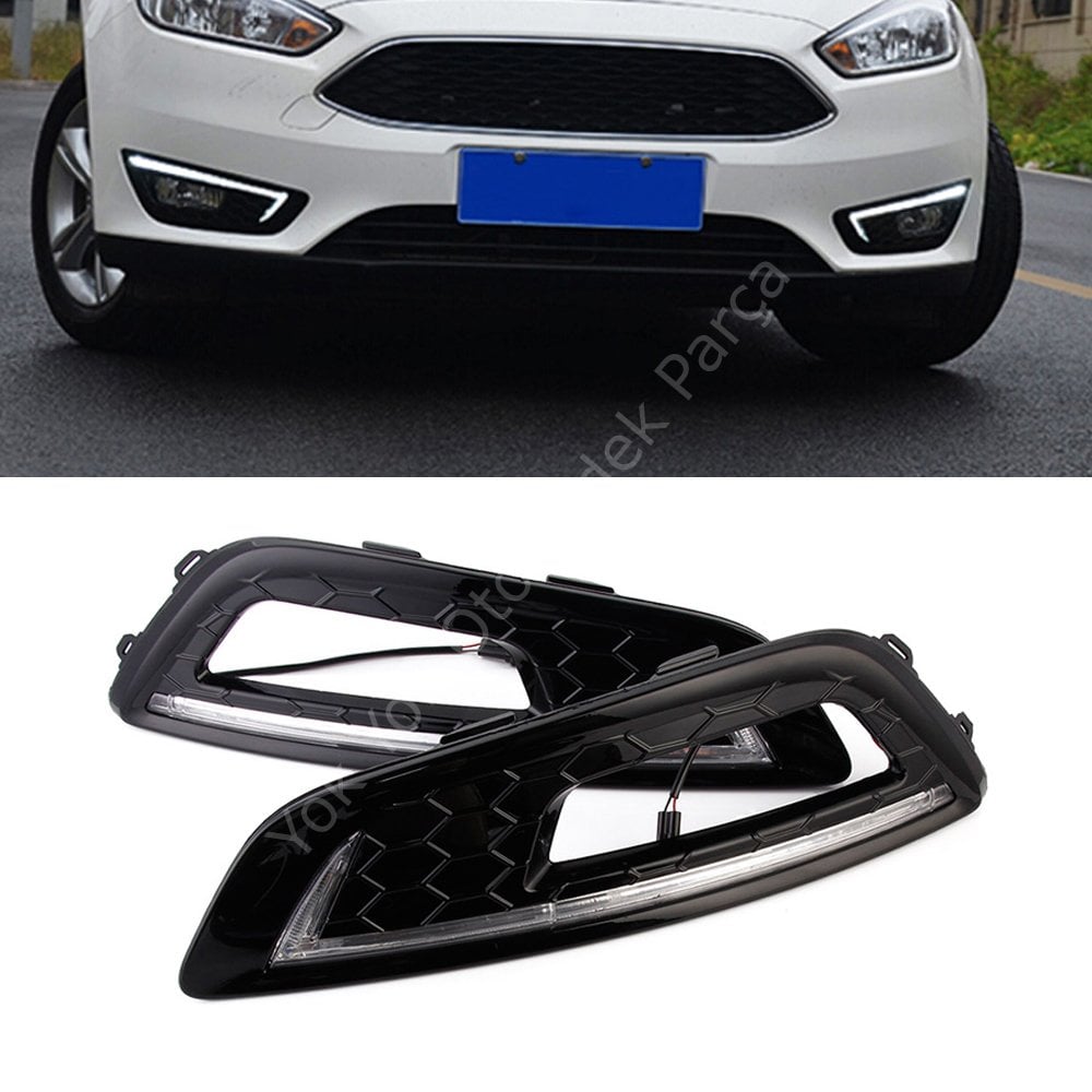Ford Focus Sis Far Çerçeve Kiti Gündüz Ledli 2015-2018