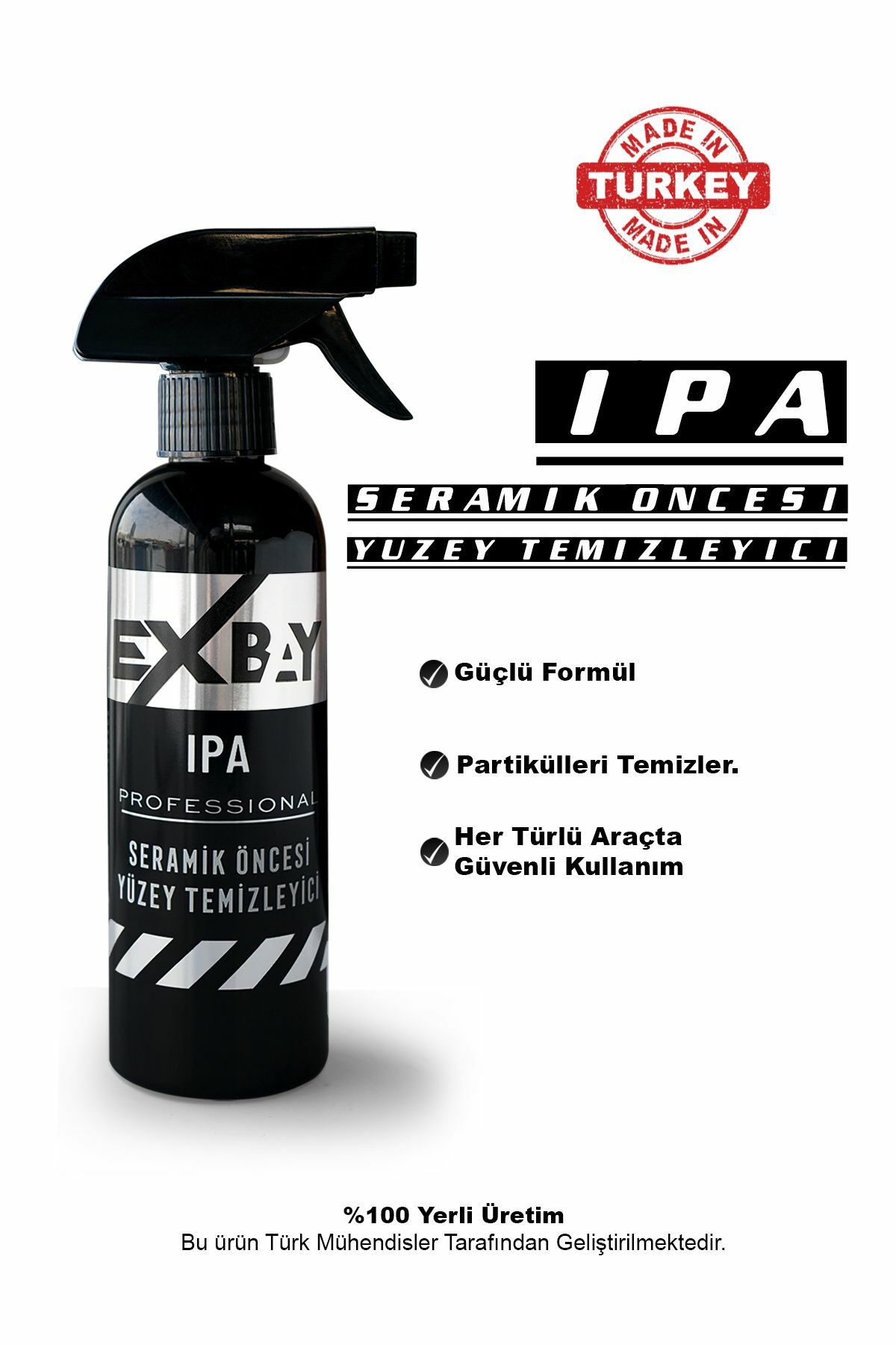Exbay  Seramik Öncesi Yüzey Temizleyici / Endüstriyel Kimyasala Dayanıklı Fısfıs Sprey Başlıklı / 400 ml