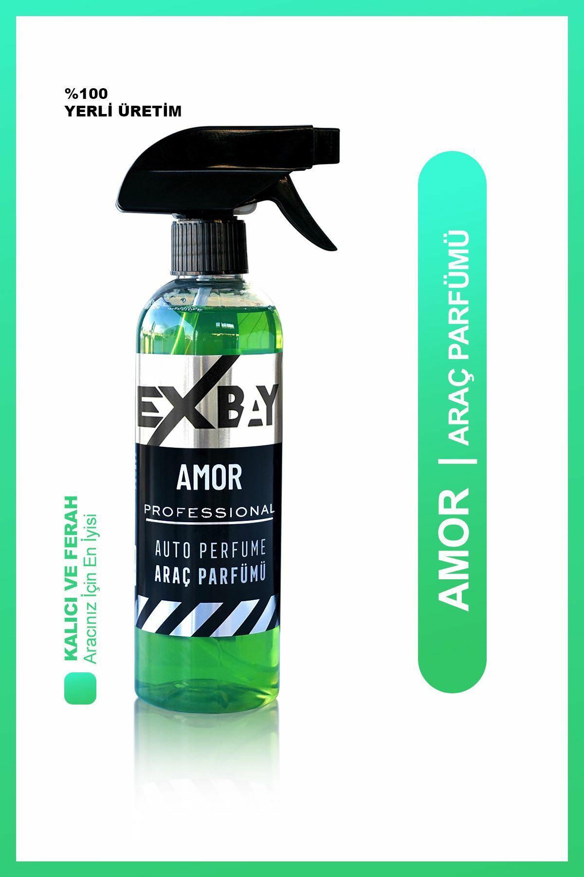 Exbay Amor Oto Parfümü  / Endüstriyel Kimyasala Dayanıklı Fısfıs Sprey Başlıklı /400 ml