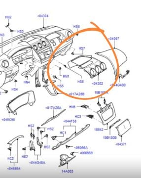 Ford Connect  Orta Üfleyici Konsol /  2009- / Orijinal Çıkma Ürün