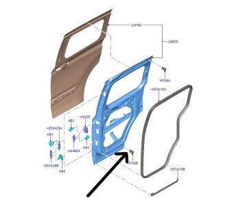 Ford Courier Sürgülü Alt Kapı Ayar Takozu / 2014-2020